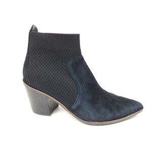 Cole Haan Grand OS 8 B Maggie Black Suede Slip On Booties Ankle Boots